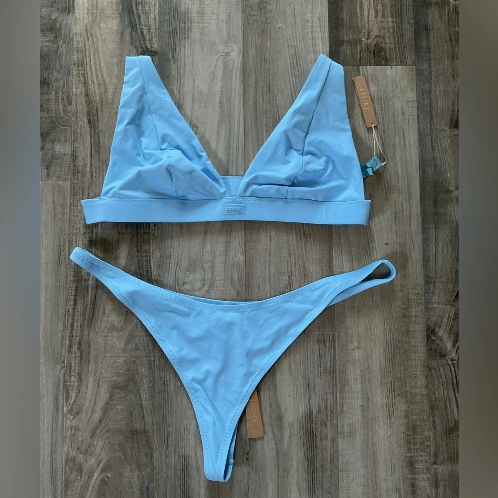 SKIMS IRIS BLUE BIKINI SIZE 4X NWT
